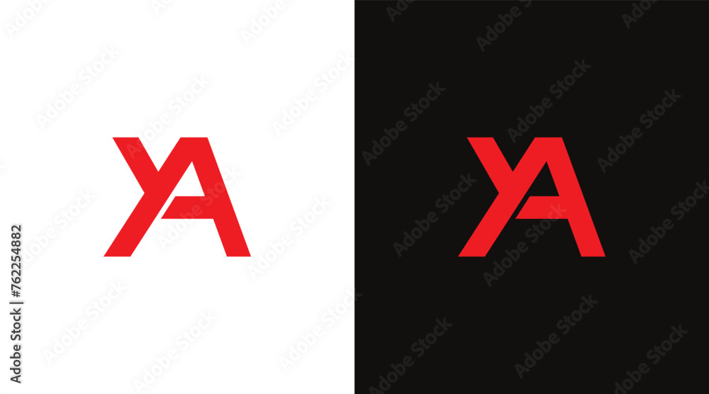YA Letter Logo Design, AY icon Brand identity Design Monogram Logo Minimalist Logo Design - obrazy, fototapety, plakaty 