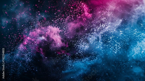 Elevate your website header design with a mesmerizing dark abstract backdrop featuring a grainy purple-pink-blue color gradient  attractive look