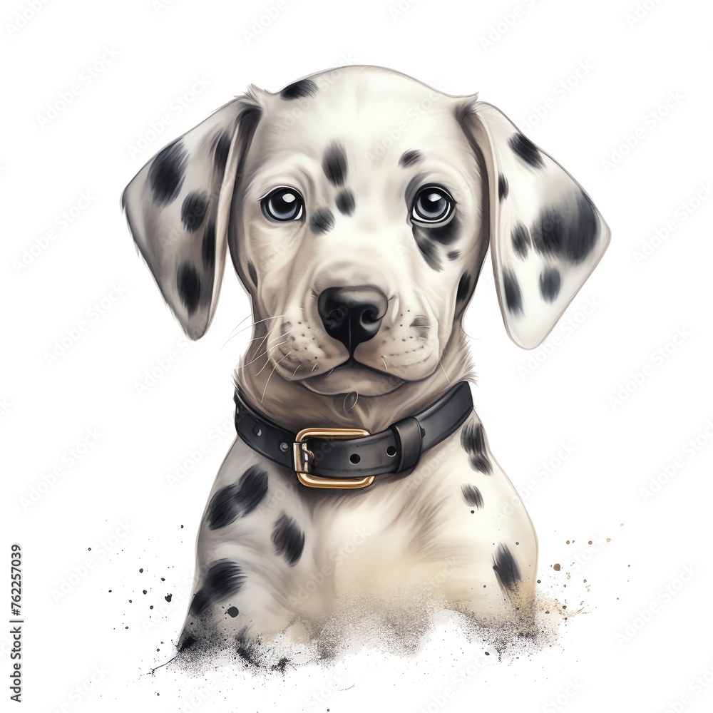 cute watercolor Dalmatian dog breed illustration cute watercolor Dalmatian dog breed illustration
