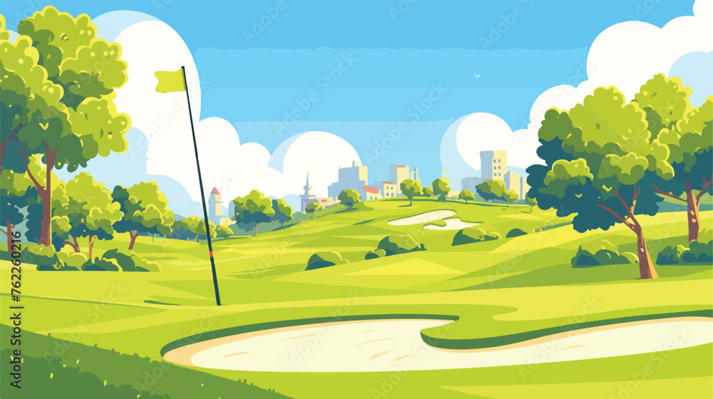 Golf flat vector isolated on white background