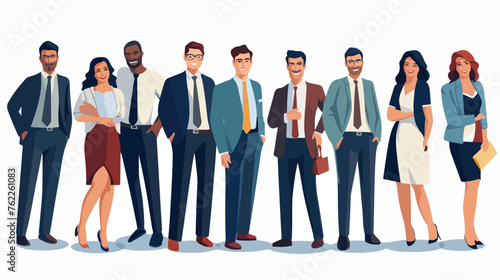 Group of business people illustration. Successful gr