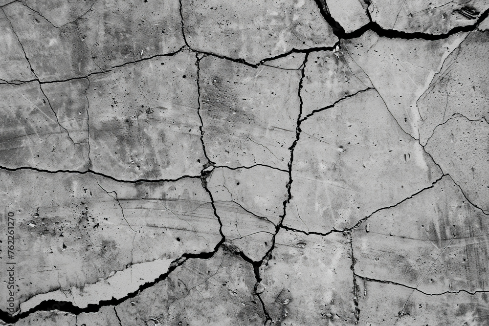 Obraz premium Grunge concrete cement wall with crack in industrial building, great for your design and texture background.