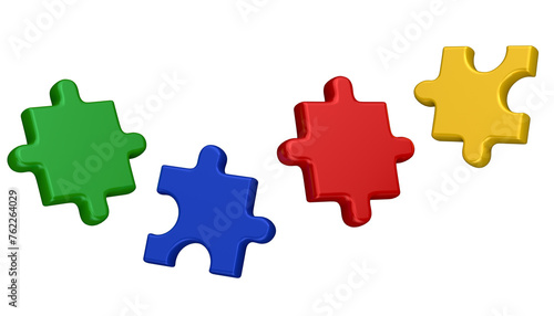 Colorful puzzle as symbol autism awareness