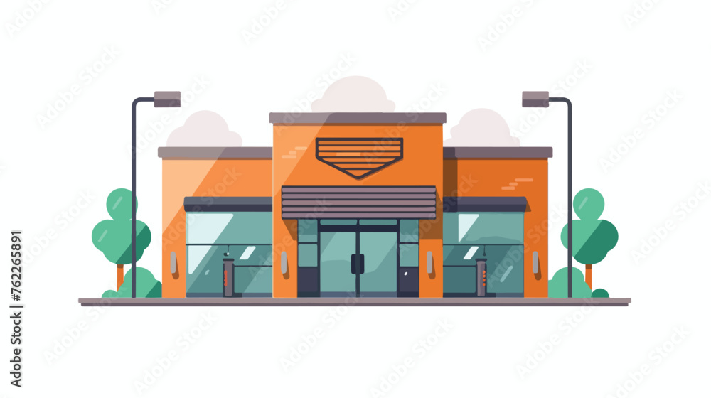 Isolated flat gym building icon  flat vector isolate