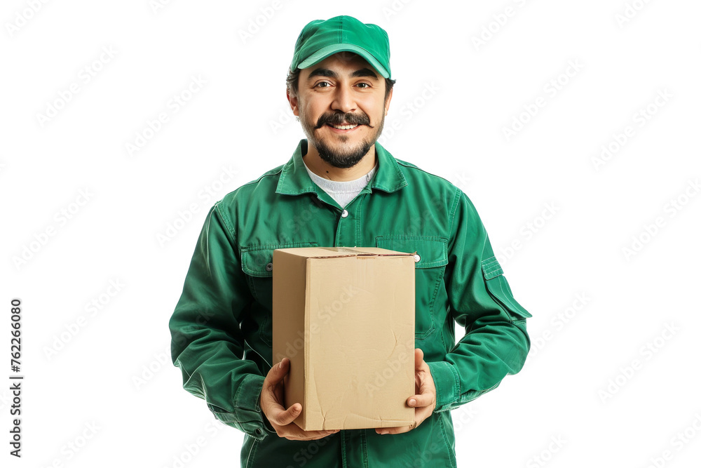 Delivery man isolated on transparent background Delivery man isolated on transparent background