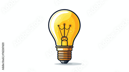 Light bulb symbol vector design flat vector isolate