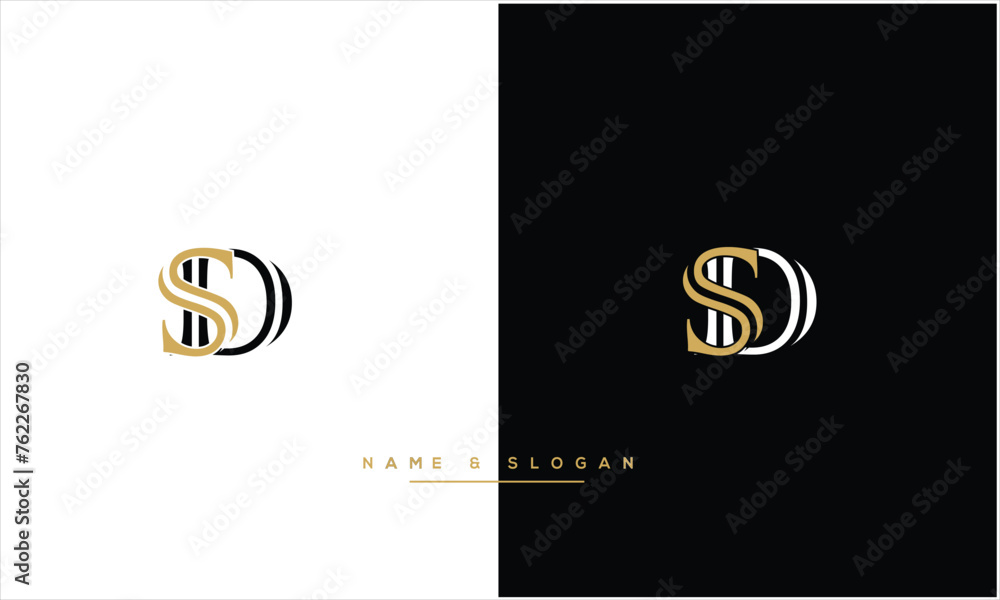 SD, DS, S,D Abstract Letters Logo Monogram SD, DS, S,D Abstract Letters Logo Monogram