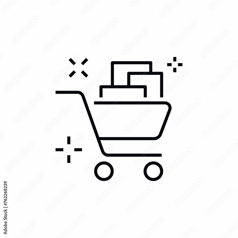 Shopping Trolley Bags Retail icon Shopping Trolley Bags Retail icon