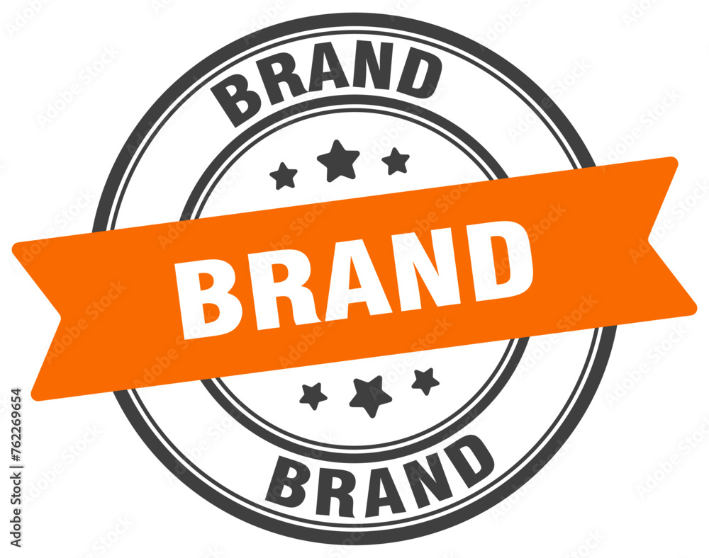 Fototapeta premium BRANDRoundRibbTransp24Orange.eps