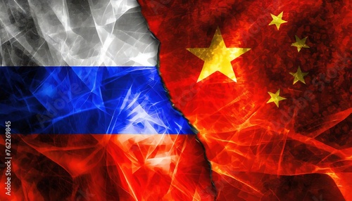 Russia-China Relations Conceptual Illustration