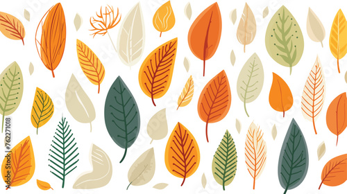 Nature pattern of leaves. Vector illustration flat vector