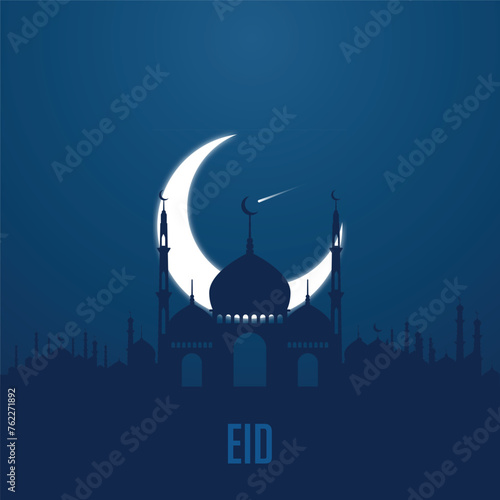Eid mubarak social media post, eid ul adha design, holy day islamic social media post or banner, geometric shape design background