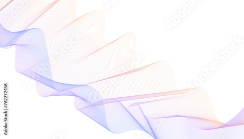 Abstract wave element for design. Stylized line art background. Digital frequency track equalizer. Curved wavy line, smooth stripe. Design element. Vector