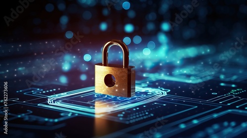 cyber security technology and online data protection in innovative perception. Technology security concept for data storage used by global business network servers