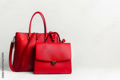 red bag isolated on white
