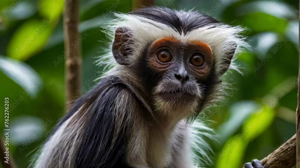 Colobus monkey in nature Colobus monkey in nature