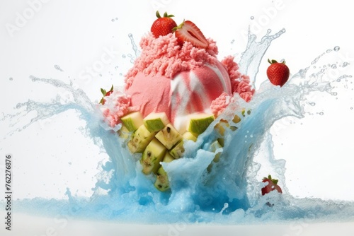 A refreshing ice blast with ice cream and fruit to quench your thirst