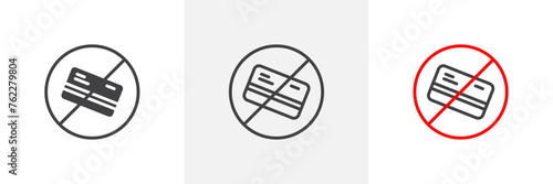 Debit and Credit Card Payment Refusal. Cash Preferred Sign. Card Use Prohibition