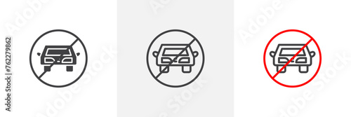 No Cars or Vehicle Entry. Parking and Driving Prohibition. Car-Free Zone Notification