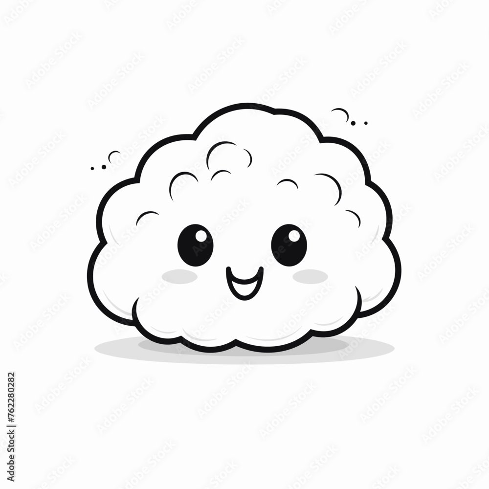 Cloud hand-drawn comic illustration. Cloud. Vector doodle style cartoon illustration Cloud hand-drawn comic illustration. Cloud. Vector doodle style cartoon illustration
