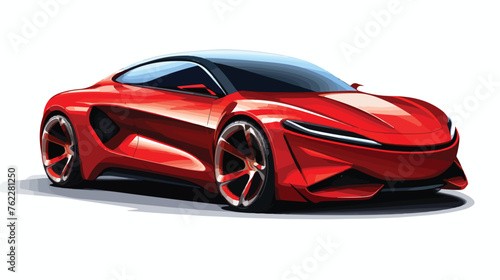 Rendering of a brand-less generic concept car in stu © Prince