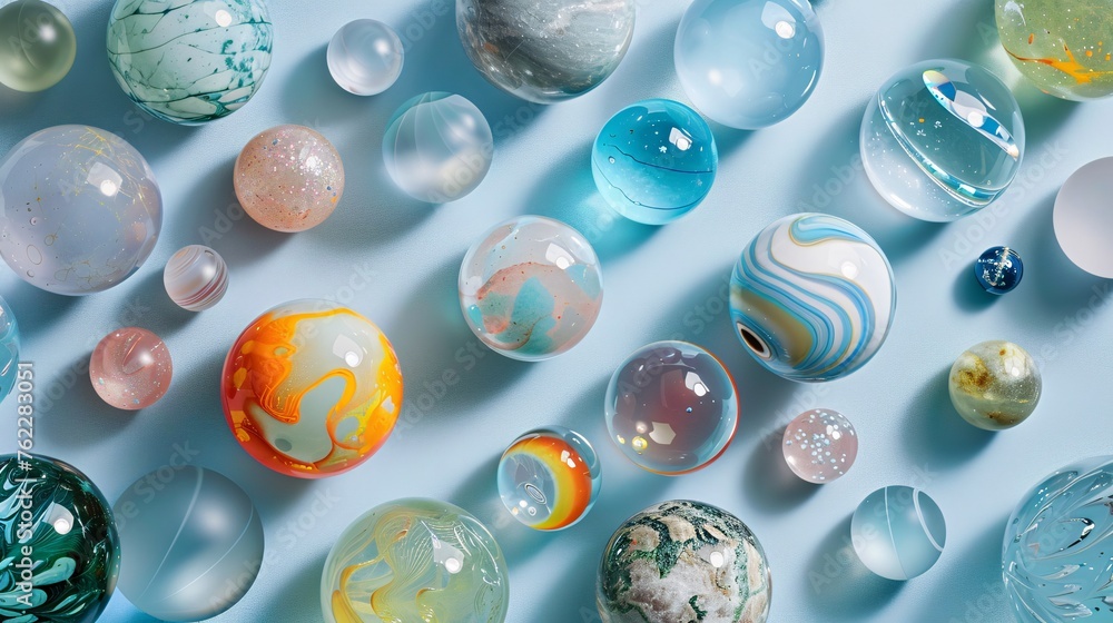 Vibrant Marbles Galore: A Diverse Array of Colors and Designs Stock ...