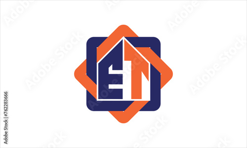 Wallpaper Mural ET real estate logo design vector template. Torontodigital.ca