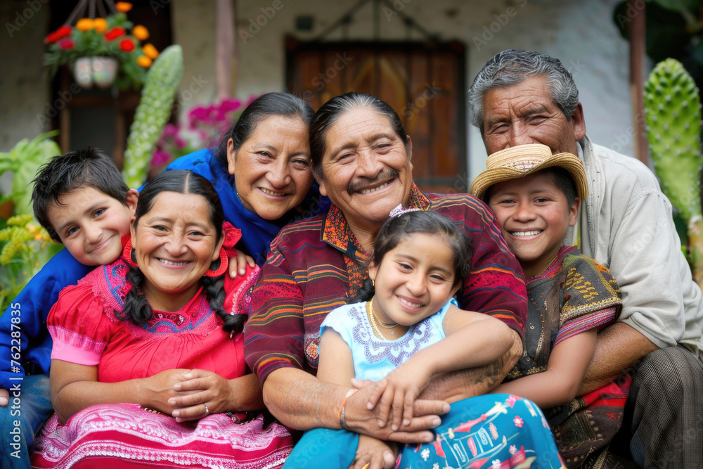 Happy Faces of a Mexican Family