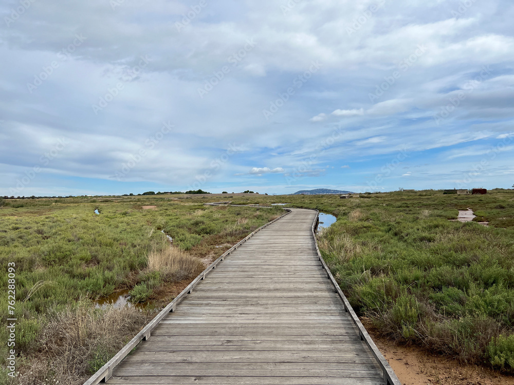 Wooden path around Marseillan