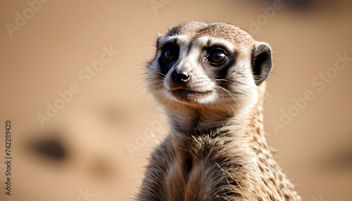 A Meerkat With A Determined Look On Its Face