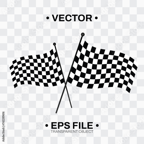 Race flag vector, start finish