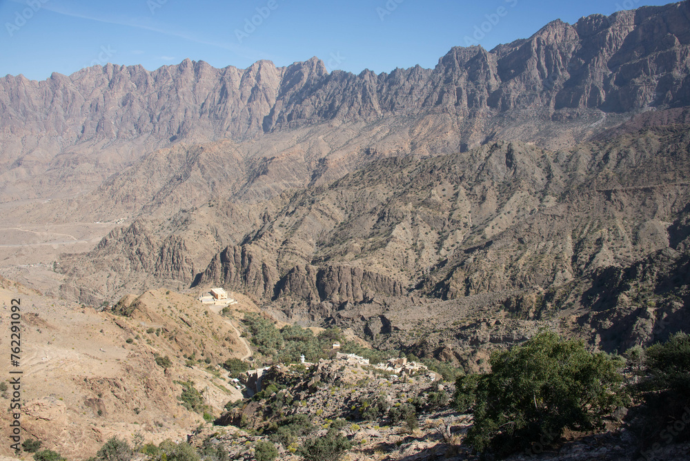 Stunning view of the Western Hajar Mountains, Wakan, Oman Stunning view of the Western Hajar Mountains, Wakan, Oman