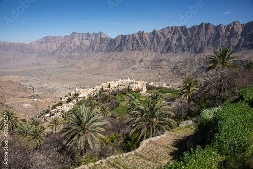Stunning view of the Western Hajar Mountains, Wakan, Oman