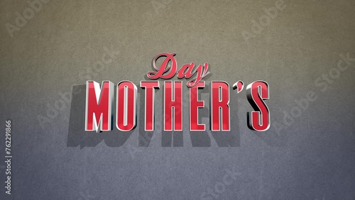 Celebrating Mothers Day, the image depicts the phrase day mothers cut out and pasted on a gray background, exuding a handmade and heartfelt charm photo