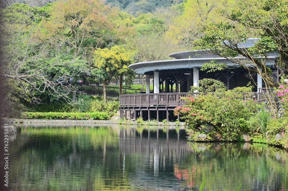 Taiwan - 02.28.24: Yangmingshan Front Mountain Park in Taipei, Taiwan, is a green space for leisure. It provides walking trails, pavilions, and viewpoints for visitors to enjoy nature and fresh air. Taiwan - 02.28.24: Yangmingshan Front Mountain Park in Taipei, Taiwan, is a green space for leisure. It provides walking trails, pavilions, and viewpoints for visitors to enjoy nature and fresh air.