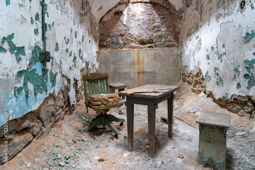 Empty Crumbling Cell Room