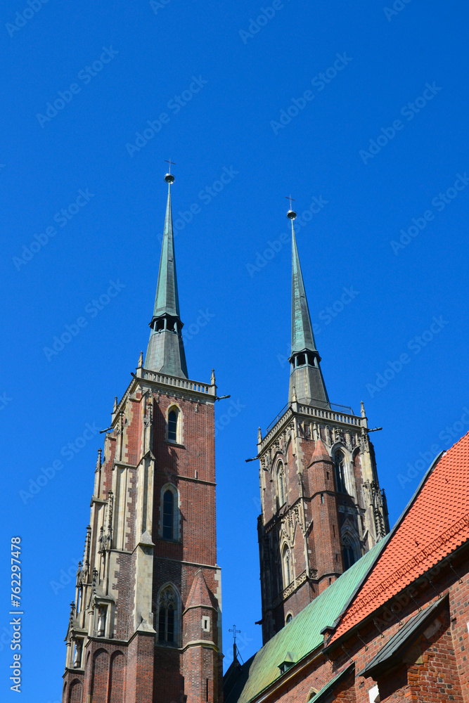 The Cathedral of St. John the Baptist in Wroclaw, located in the Cathedral Island. Wroclaw, Poland