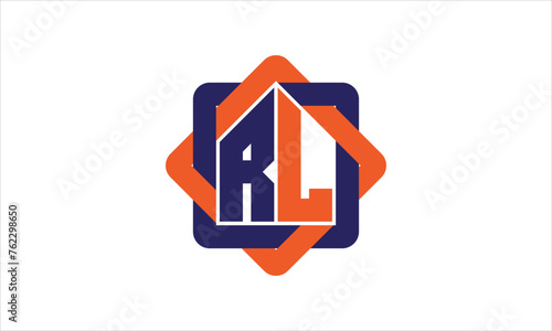 RL real estate logo design vector template.