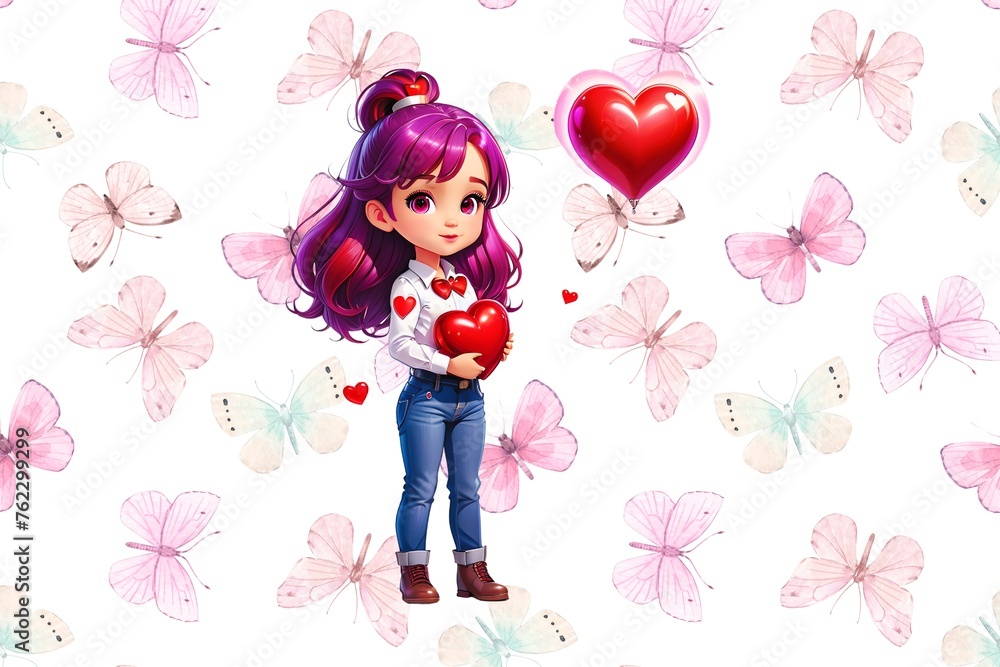 Little Girl with Shiny Purple Hair (JPG 300Dpi 10800x7200) Little Girl with Shiny Purple Hair (JPG 300Dpi 10800x7200)