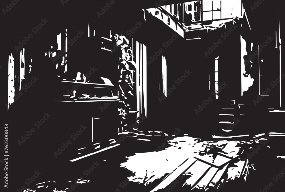 Fototapeta premium Old grunge texture interior background 