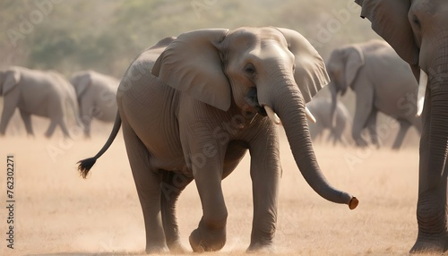 An Elephant Trumpeting Joyfully