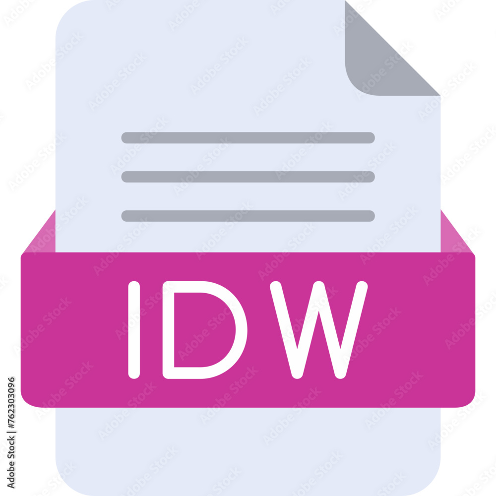 IDW File Format Vector Icon Design IDW File Format Vector Icon Design