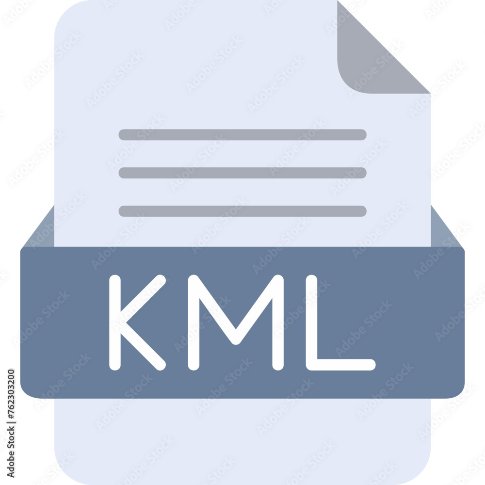 KML File Format Vector Icon Design KML File Format Vector Icon Design