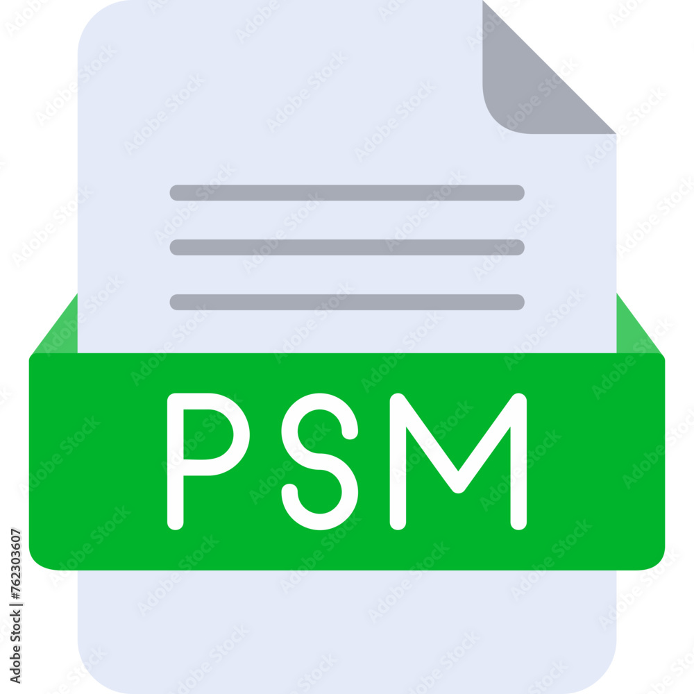 PSM File Format Vector Icon Design PSM File Format Vector Icon Design