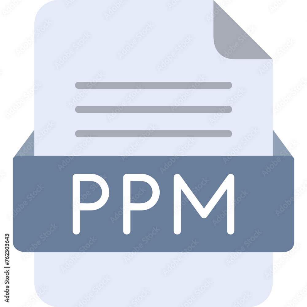 PPM File Format Vector Icon Design PPM File Format Vector Icon Design