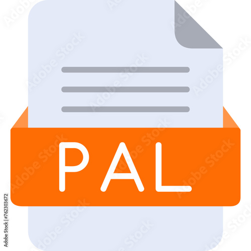 PAL File Format Vector Icon Design