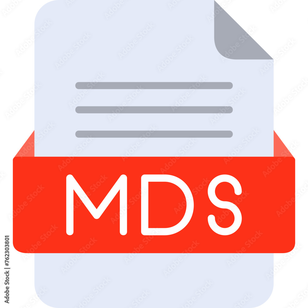MDS File Format Vector Icon Design MDS File Format Vector Icon Design