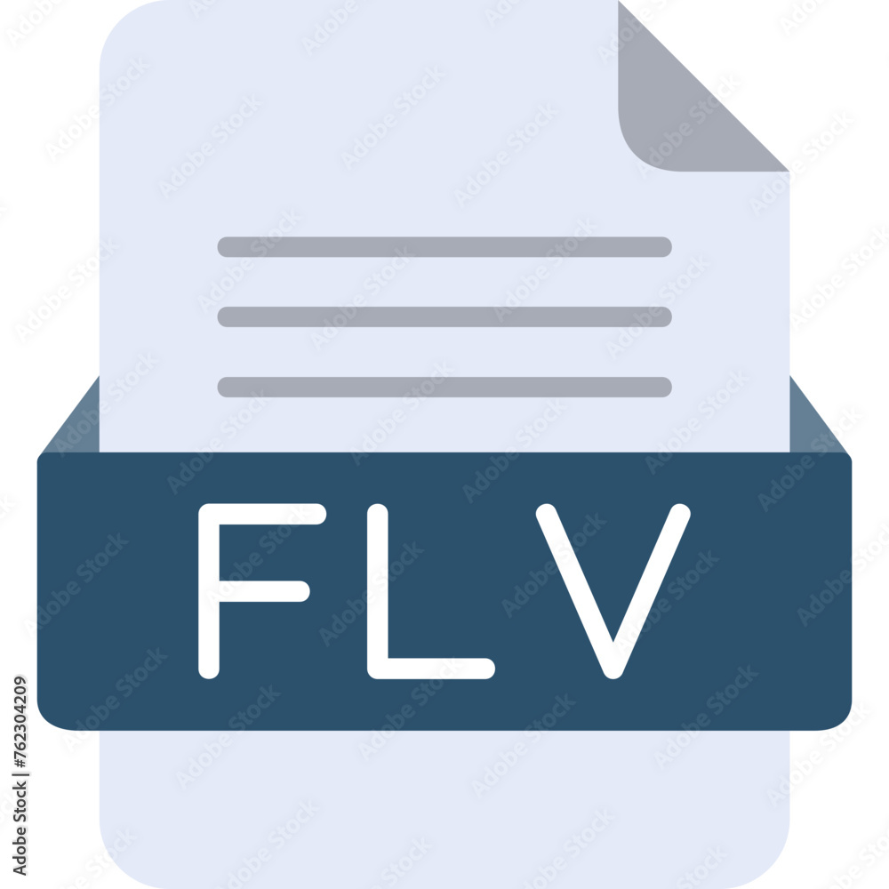 FLV File Format Vector Icon Design FLV File Format Vector Icon Design