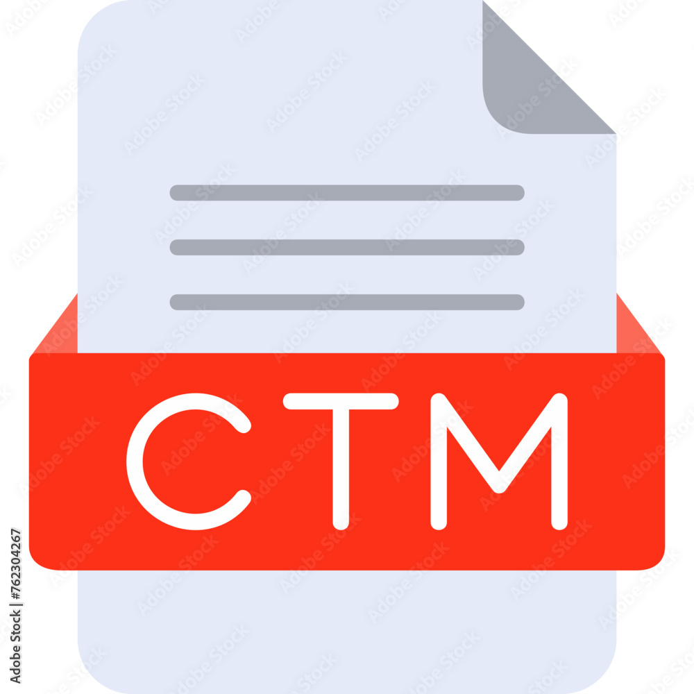 CTM File Format Vector Icon Design CTM File Format Vector Icon Design