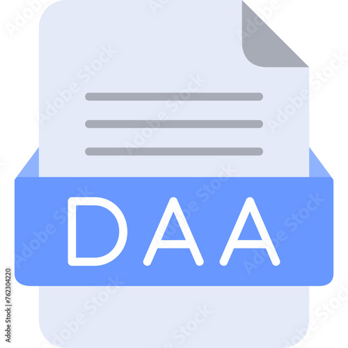 DAA File Format Vector Icon Design